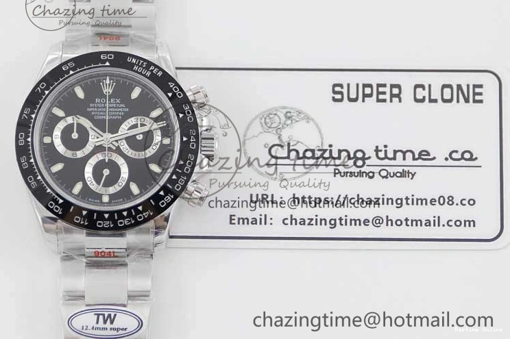 0420 Daytona 116500 SS TWF 1:1 Best Edition 904L Steel Black Dial on SS Bracelet A EasyCare 2407